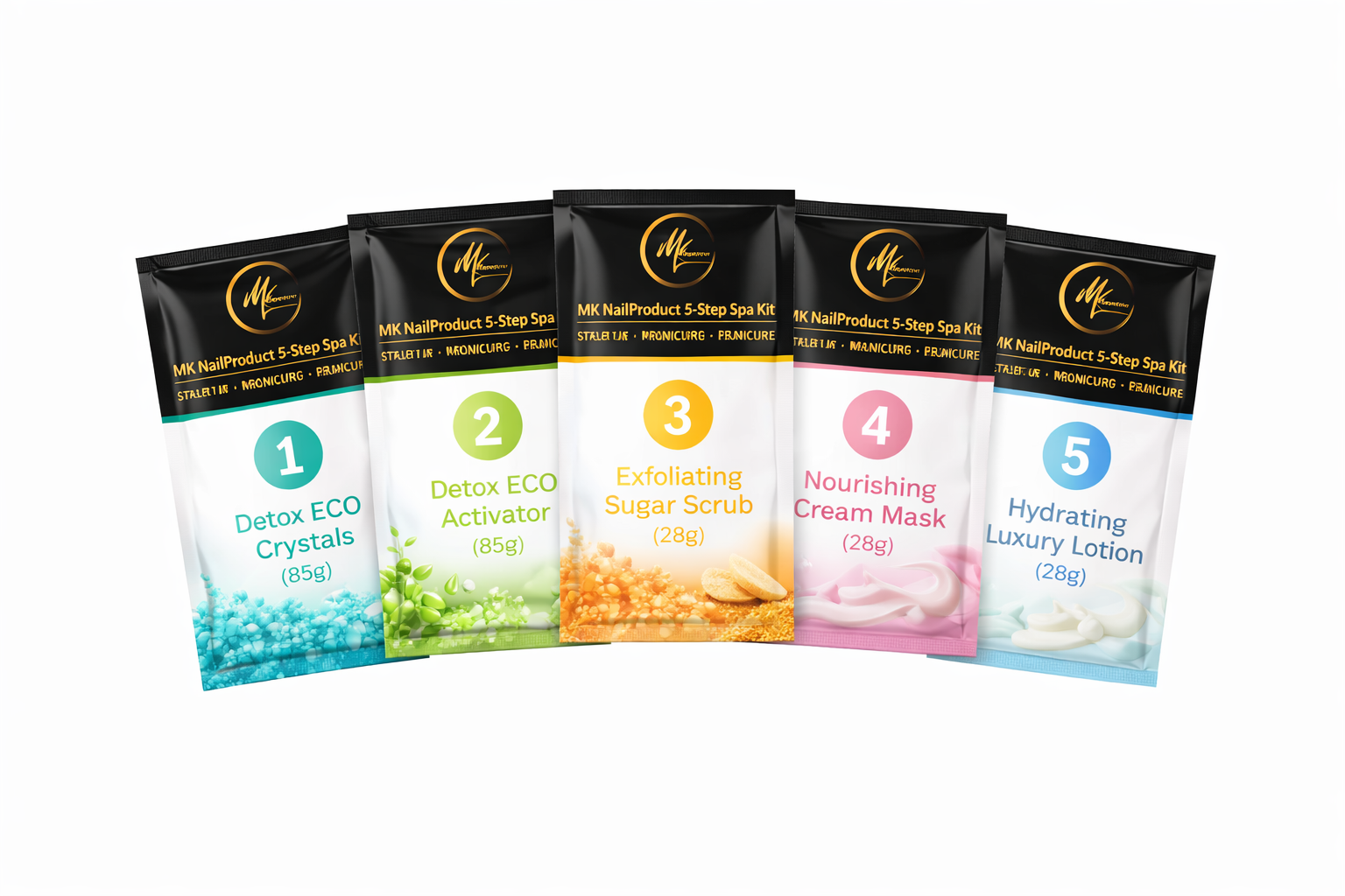 Coconut - MK Nails Deluxe 5-Step Spa Kit